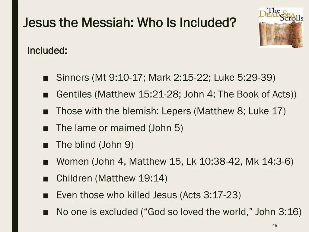 jesus the messiah who is included jesus