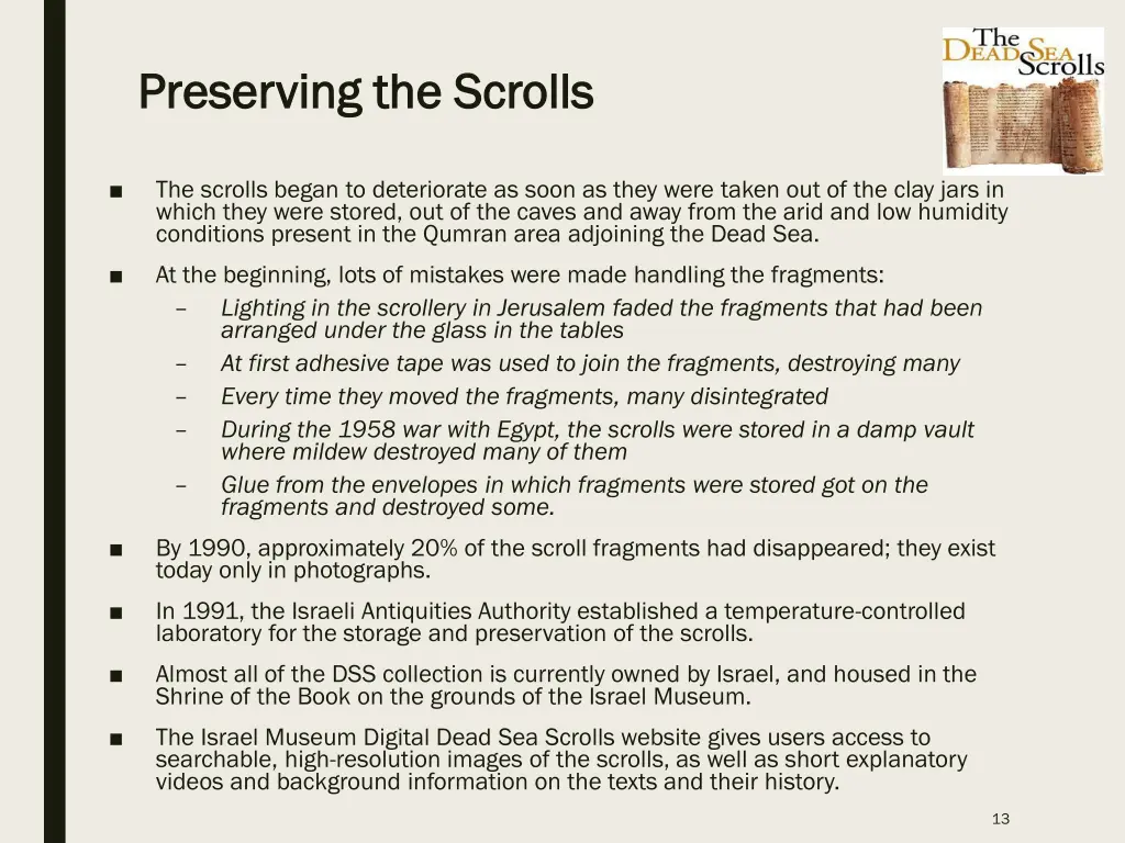 preserving the scrolls preserving the scrolls