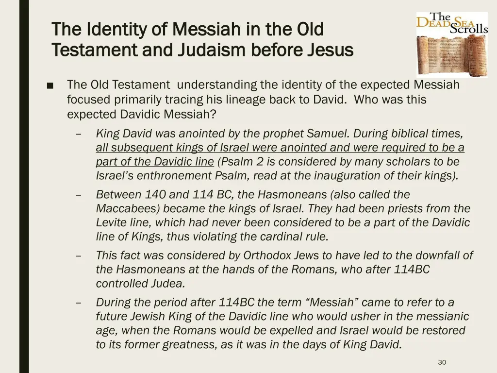 the identity of messiah in the old the identity