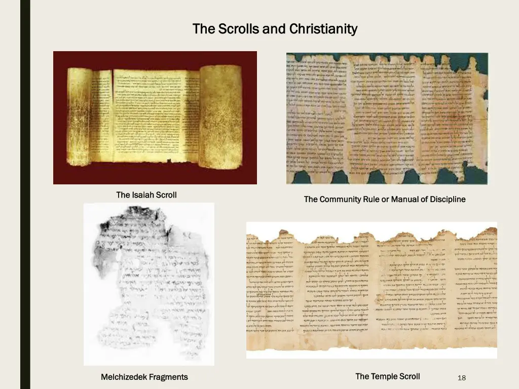 the scrolls and christianity the scrolls