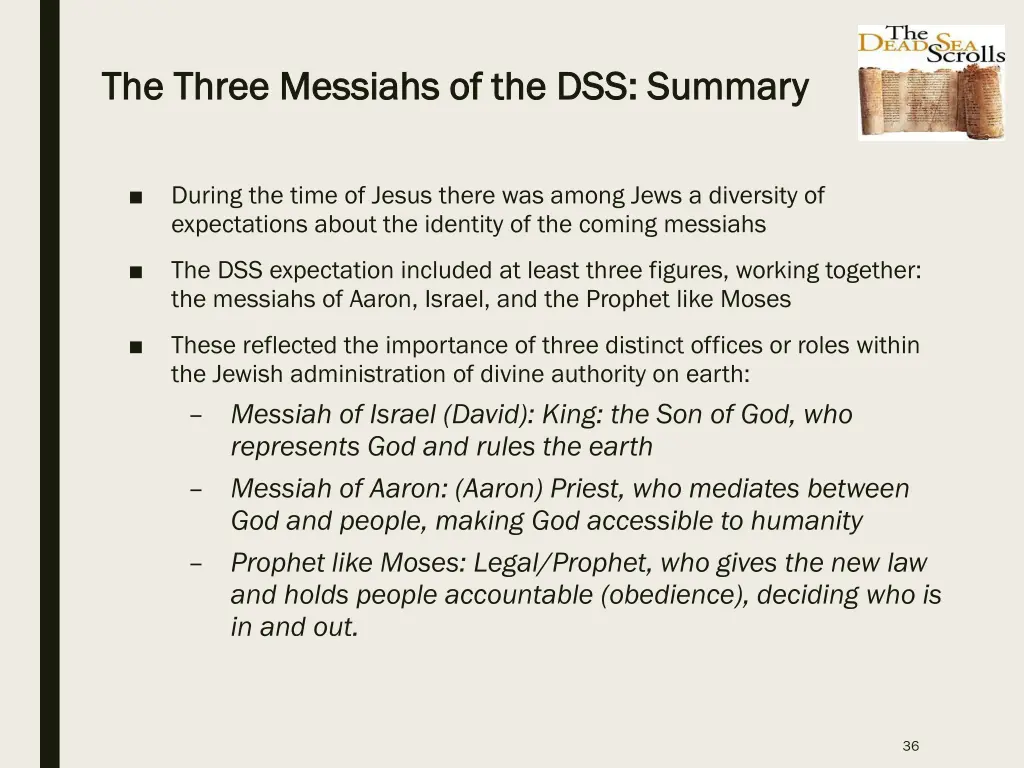 the three messiahs of the dss summary the three