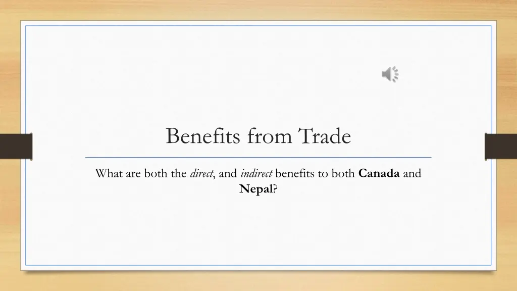 benefits from trade