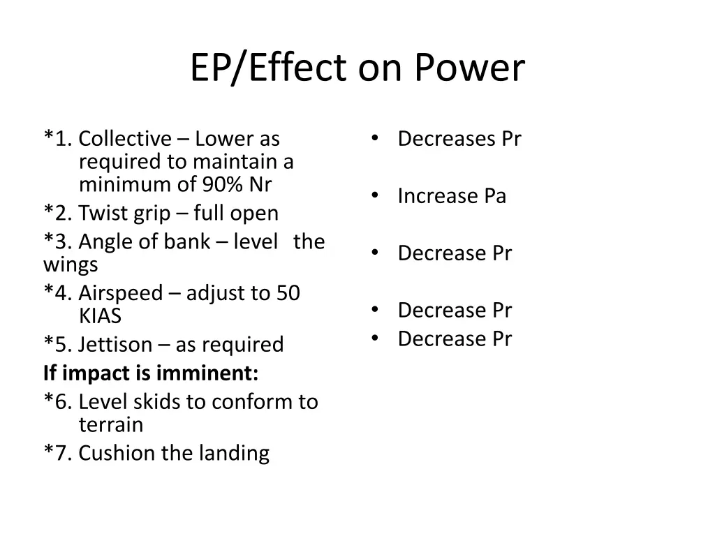 ep effect on power