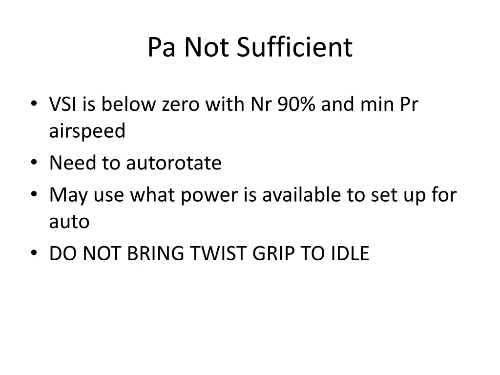 pa not sufficient