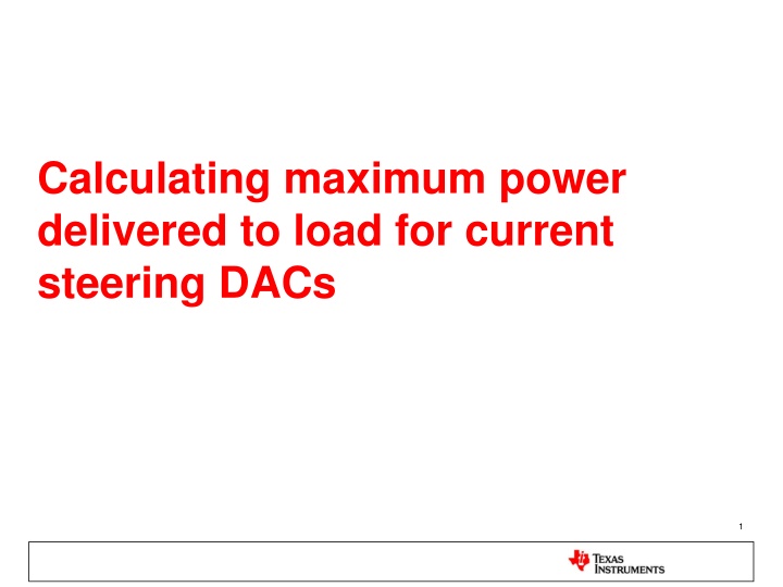 calculating maximum power delivered to load