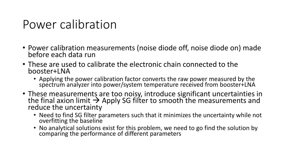 power calibration