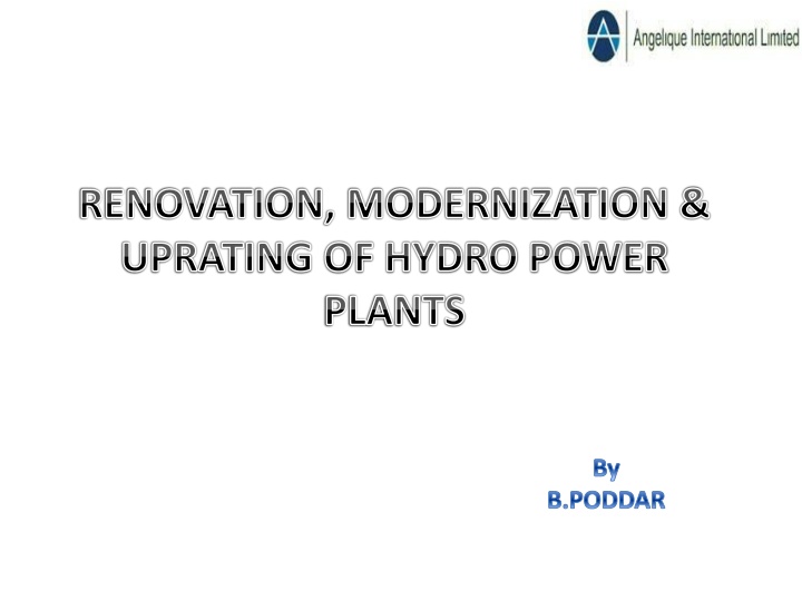 renovation modernization uprating of hydro power