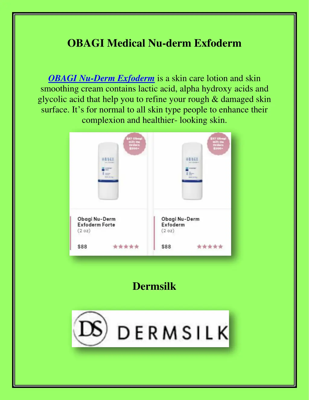 obagi medical nu derm exfoderm obagi nu derm