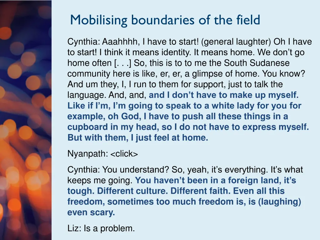 mobilising boundaries of the field 1