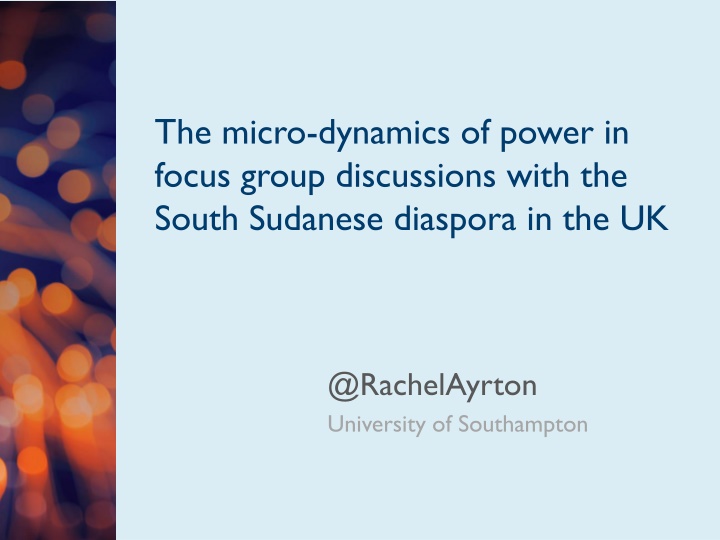 the micro dynamics of power in focus group