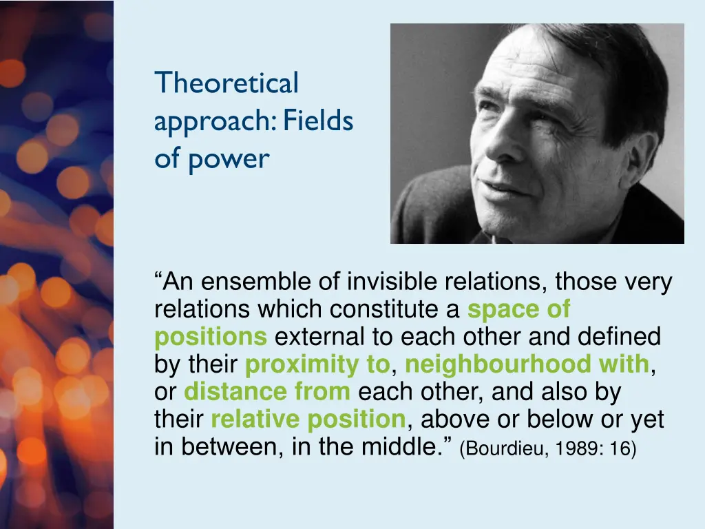 theoretical approach fields of power