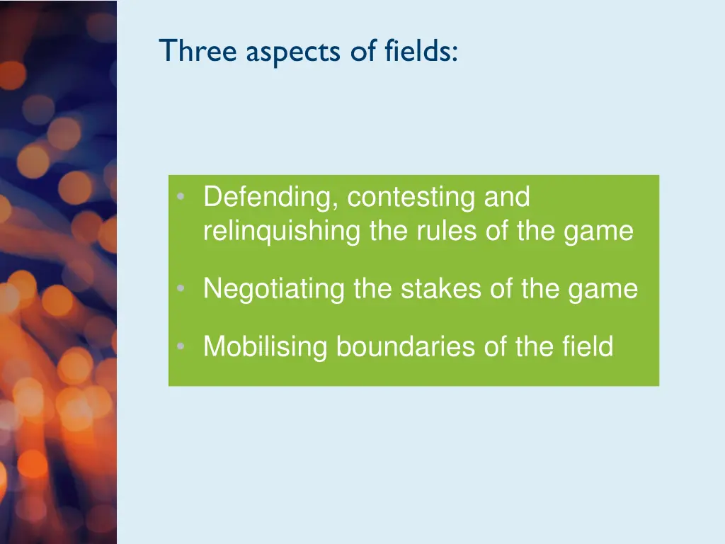 three aspects of fields