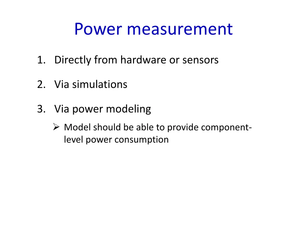 power measurement