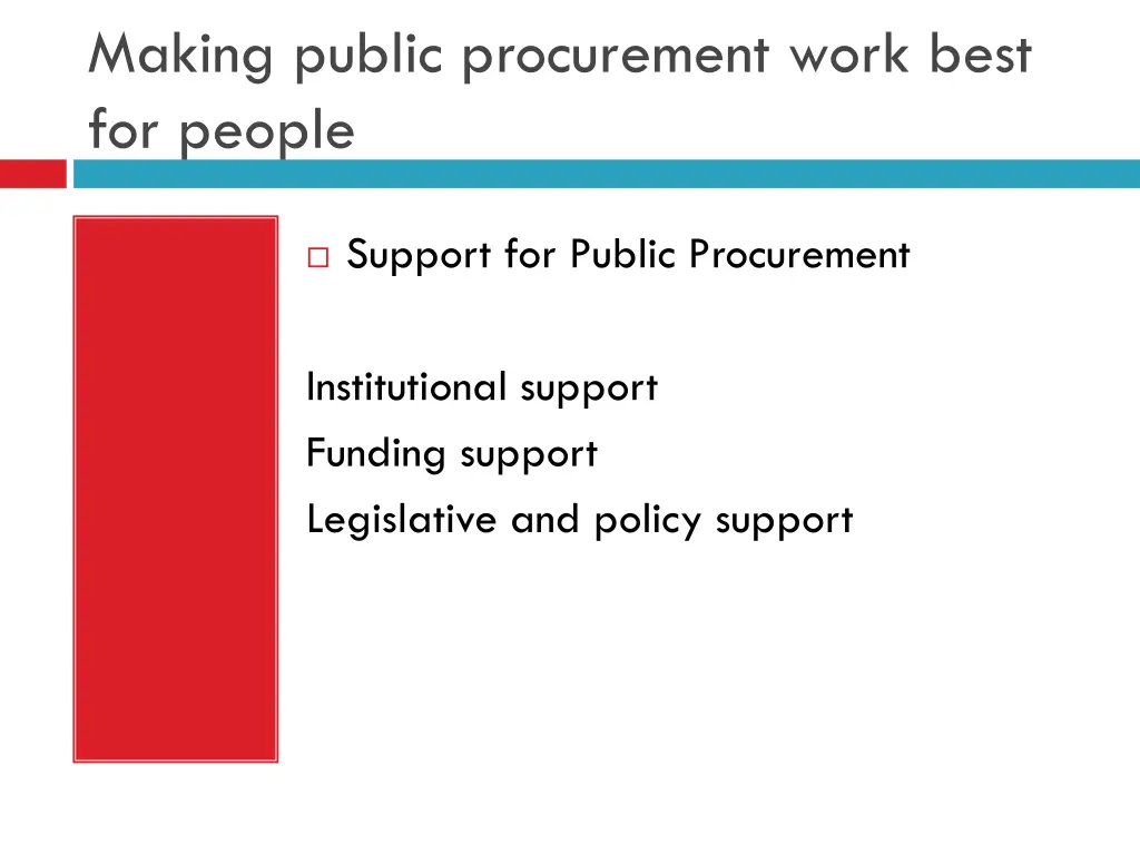 making public procurement work best for people