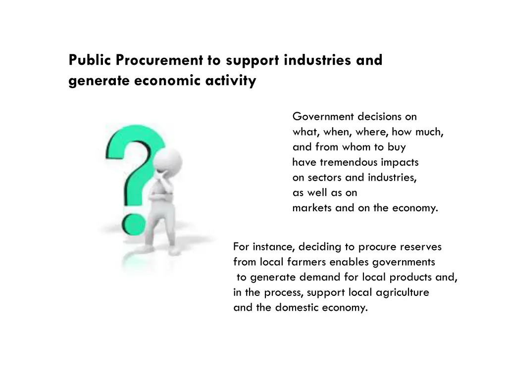 public procurement to support industries