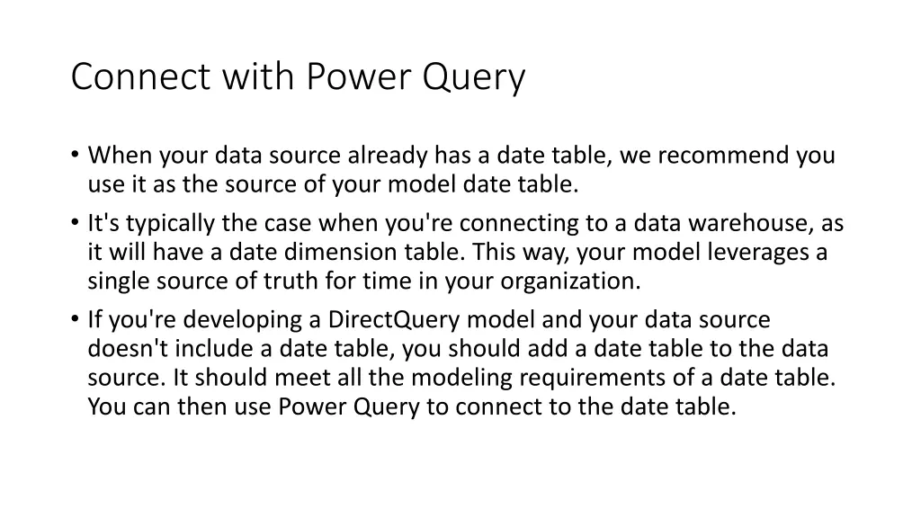 connect with power query