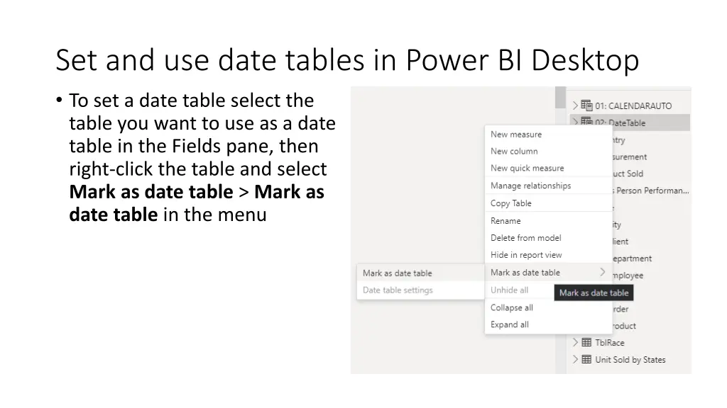 set and use date tables in power bi desktop