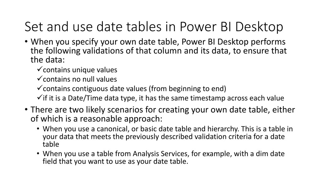 set and use date tables in power bi desktop when