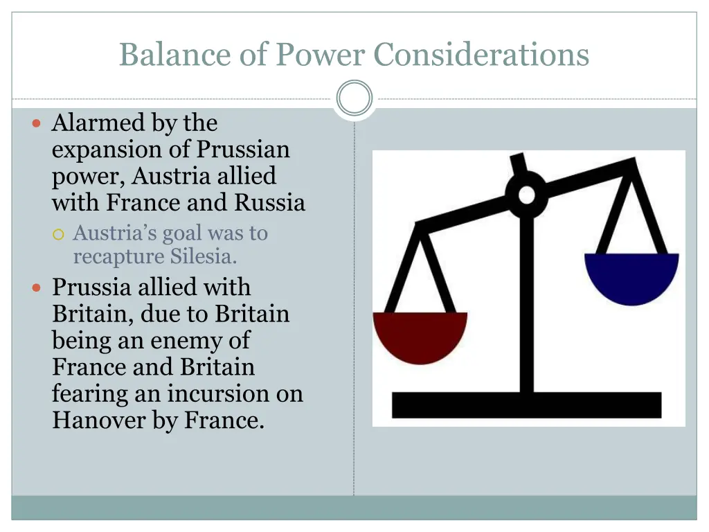 balance of power considerations