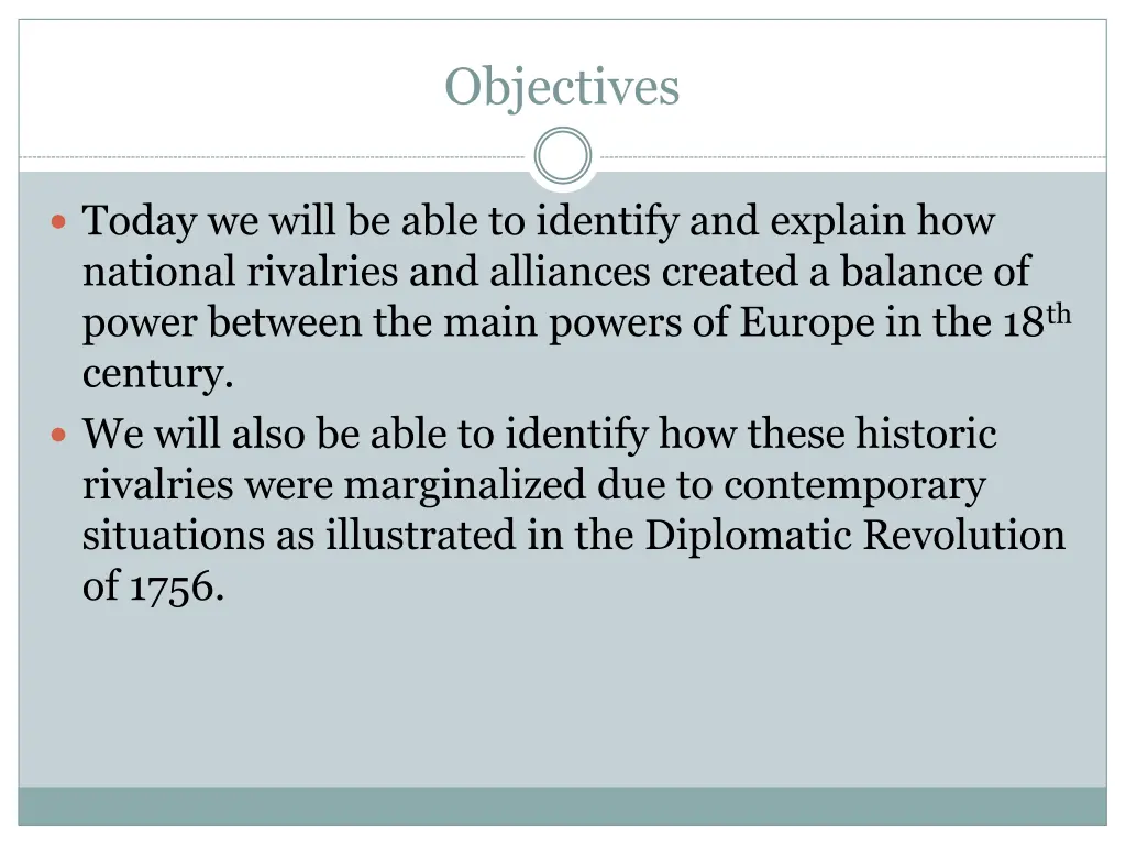 objectives