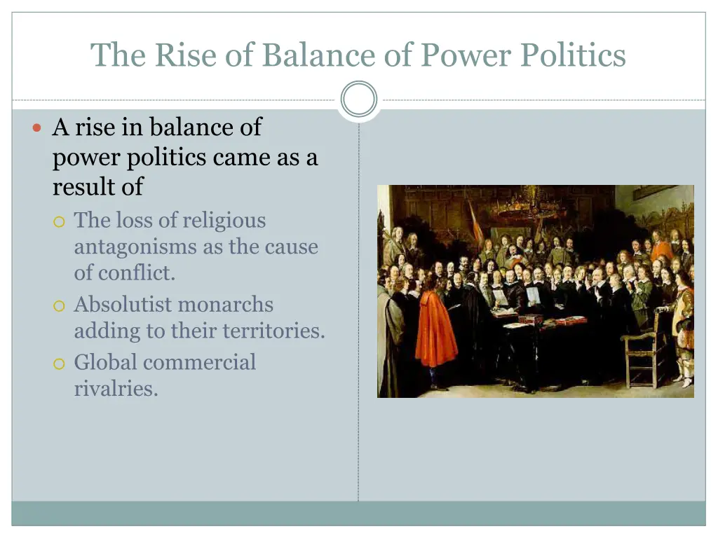 the rise of balance of power politics