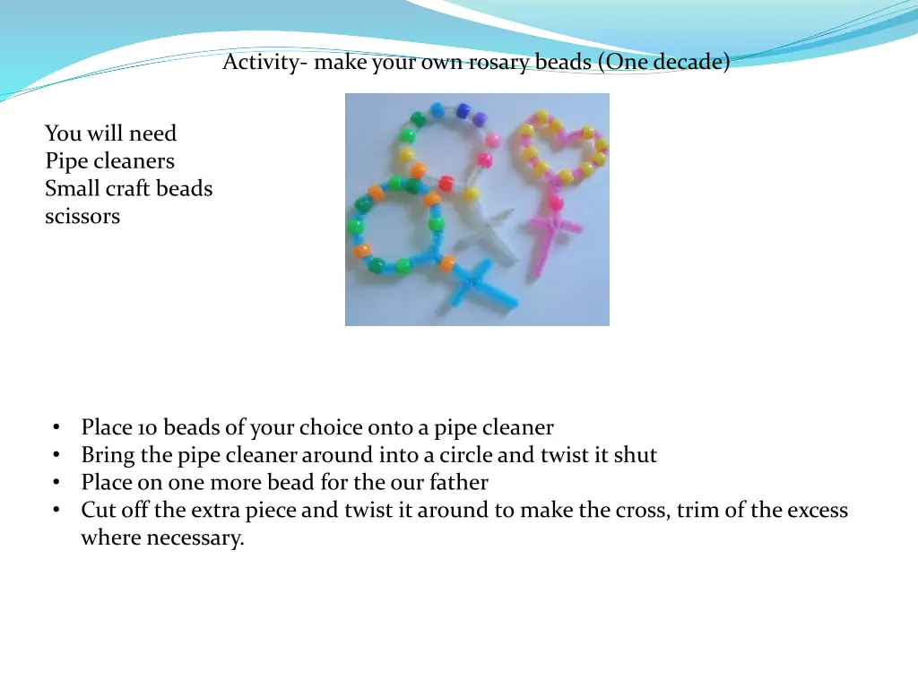 activity make your own rosary beads one decade