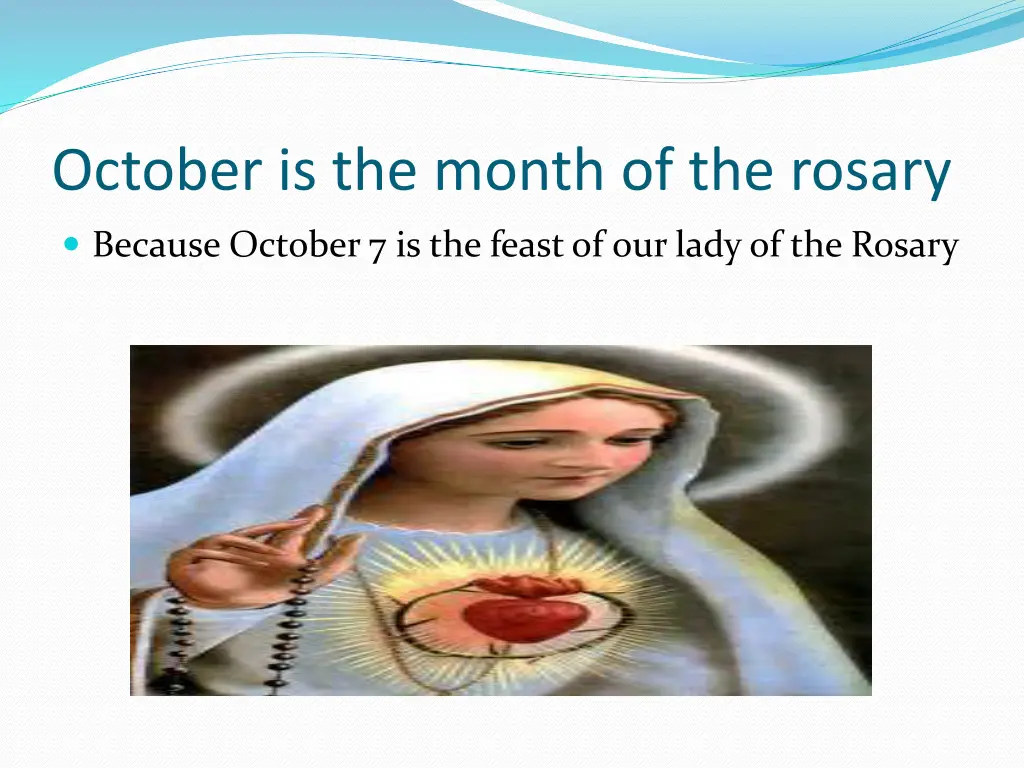 october is the month of the rosary