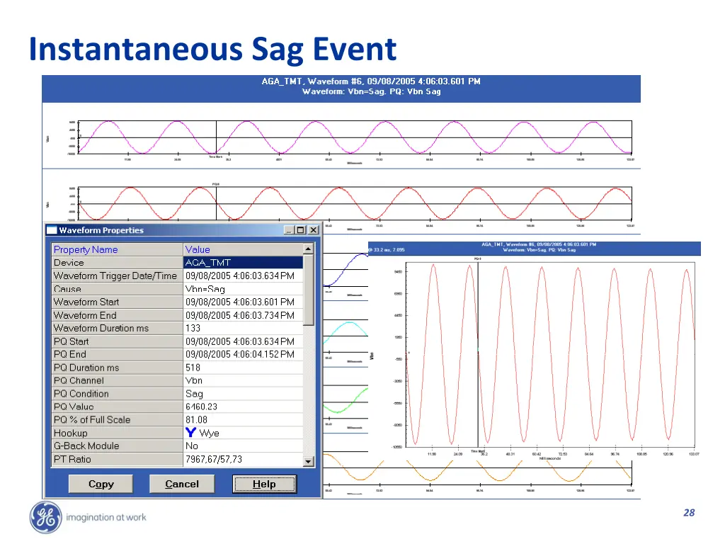 instantaneous sag event