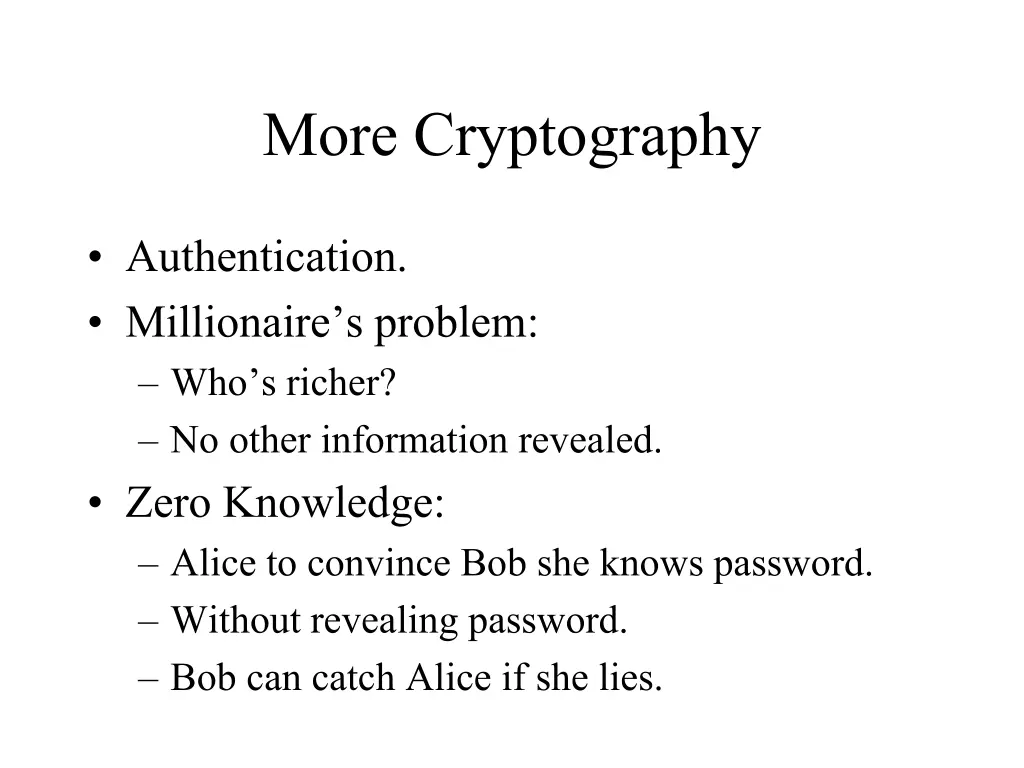 more cryptography