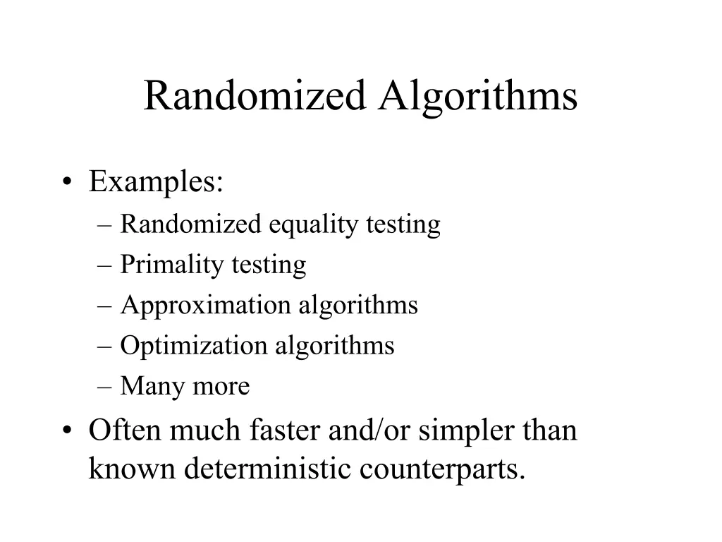 randomized algorithms