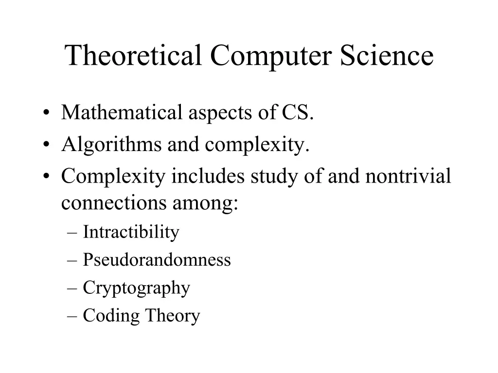 theoretical computer science