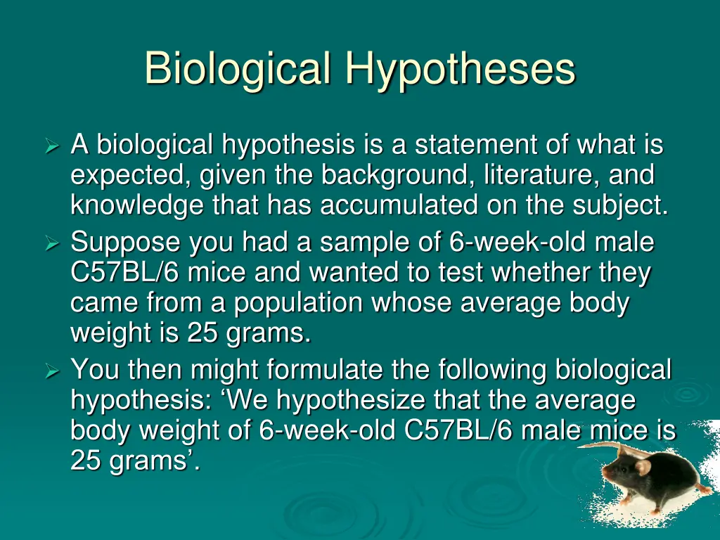 biological hypotheses