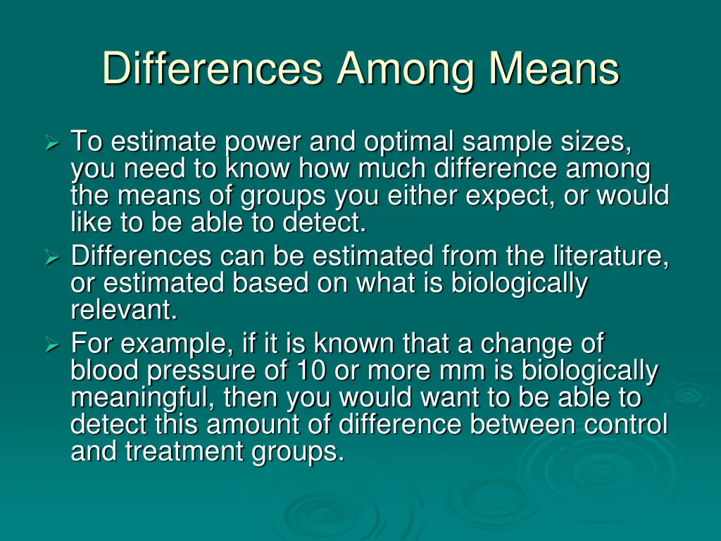 differences among means