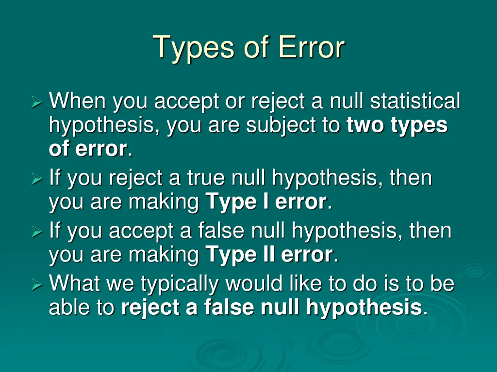 types of error