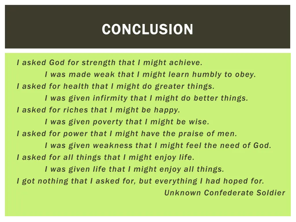 conclusion conclusion