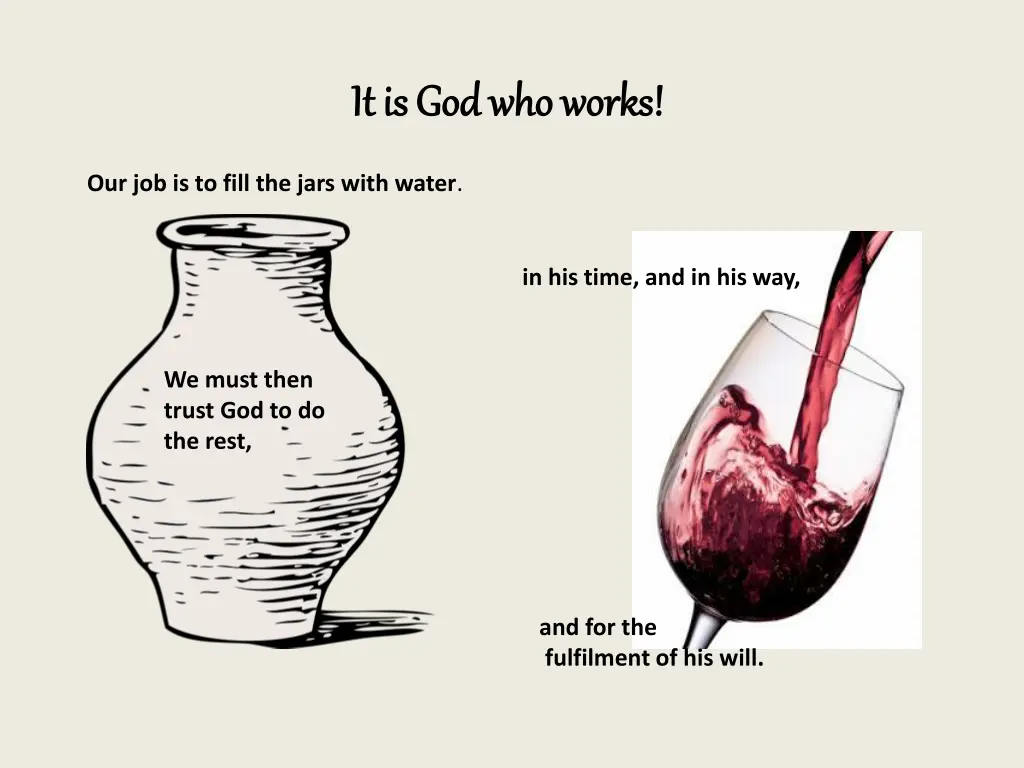 it is god who works it is god who works