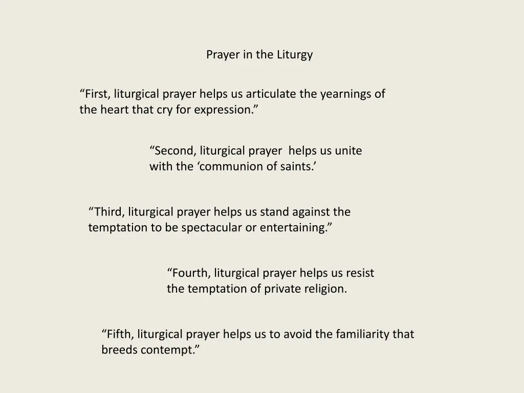 prayer in the liturgy