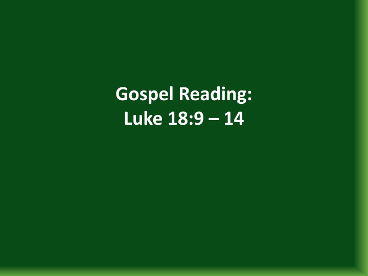 gospel reading luke 18 9 14