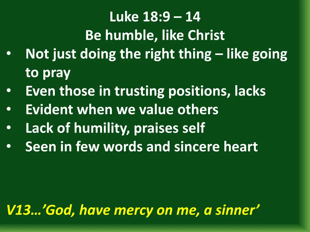 luke 18 9 14 be humble like christ 9