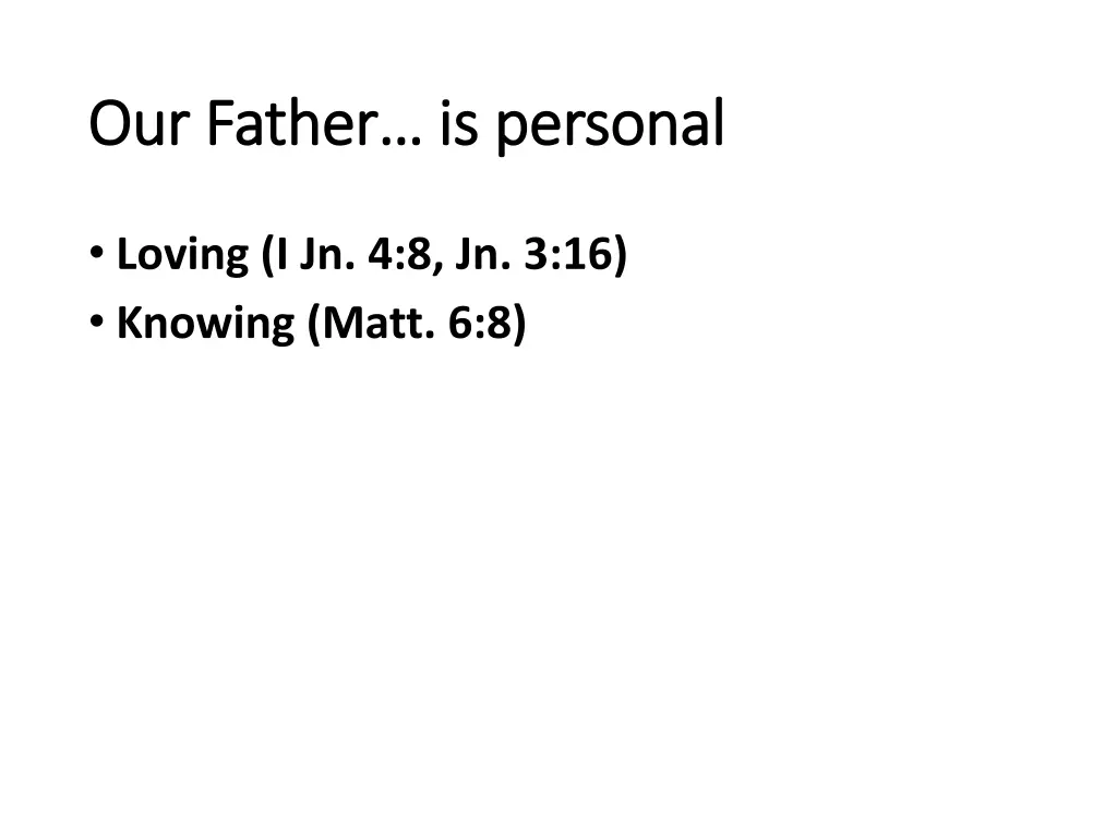 our father is personal our father is personal 1