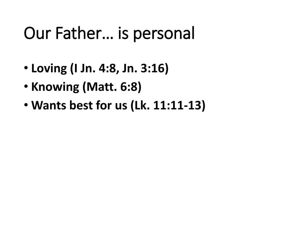 our father is personal our father is personal 2