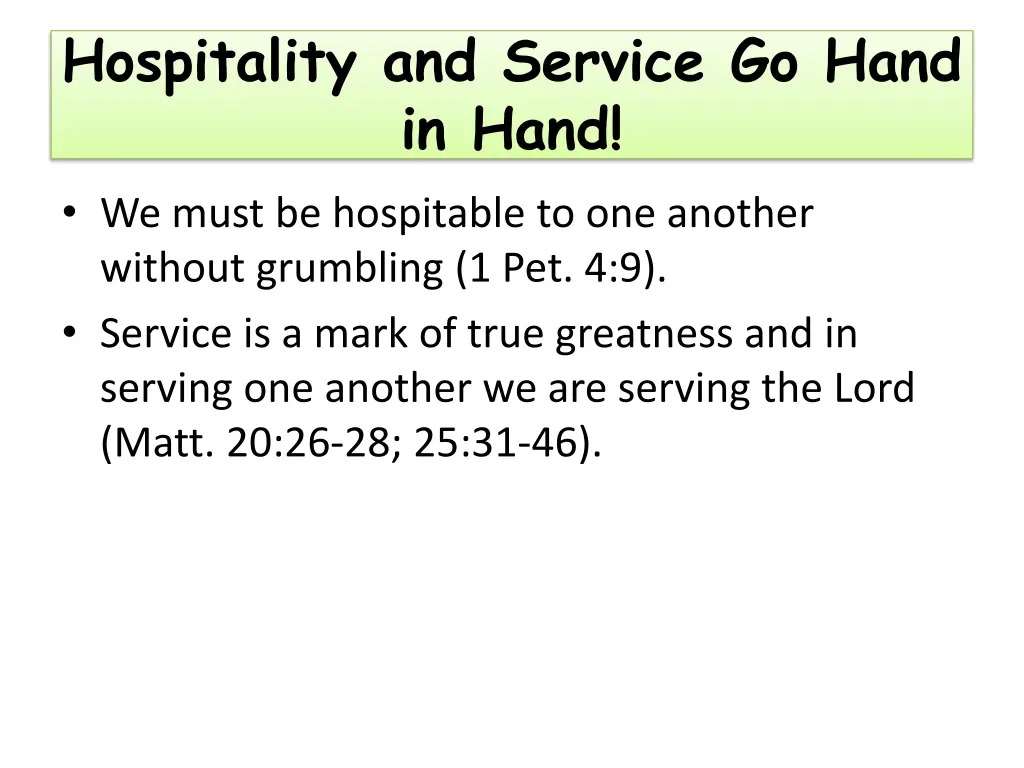 hospitality and service go hand in hand we must