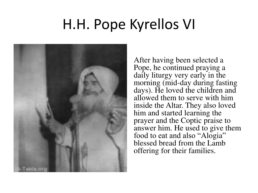 h h pope kyrellos vi