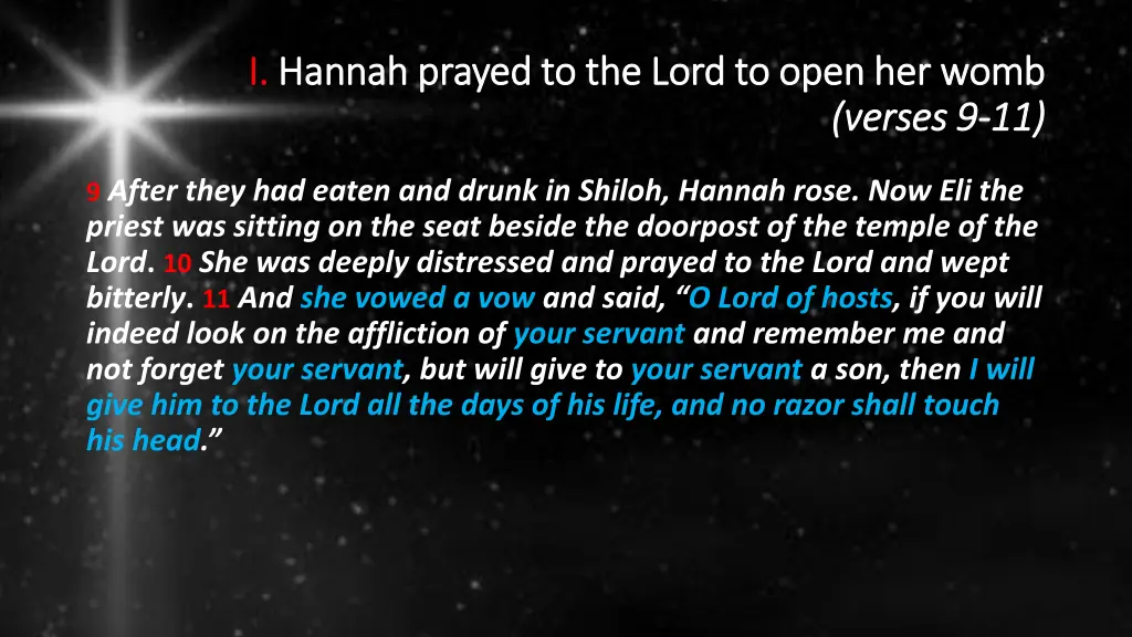 i i hannah prayed to the lord to open her womb 2