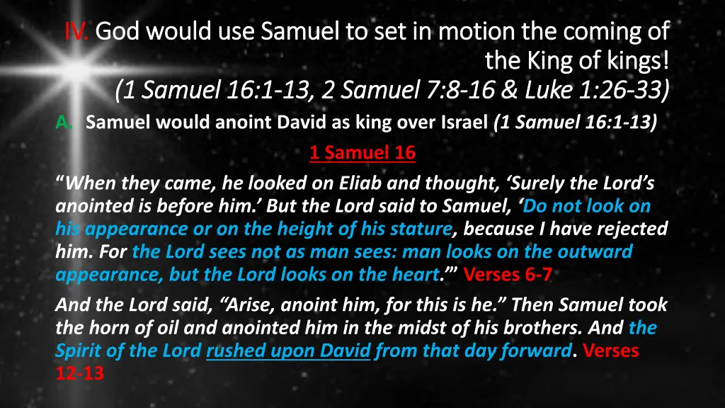 iv iv god would use samuel to set in motion 1