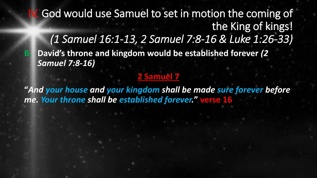 iv iv god would use samuel to set in motion 2