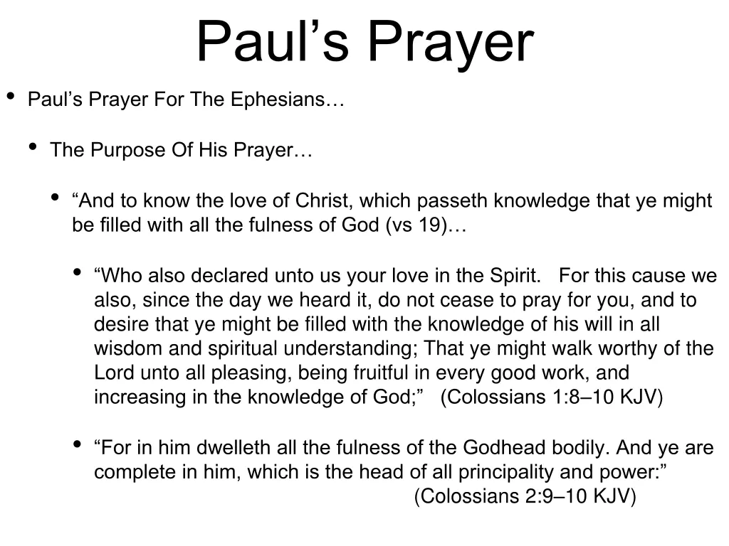 paul s prayer 13