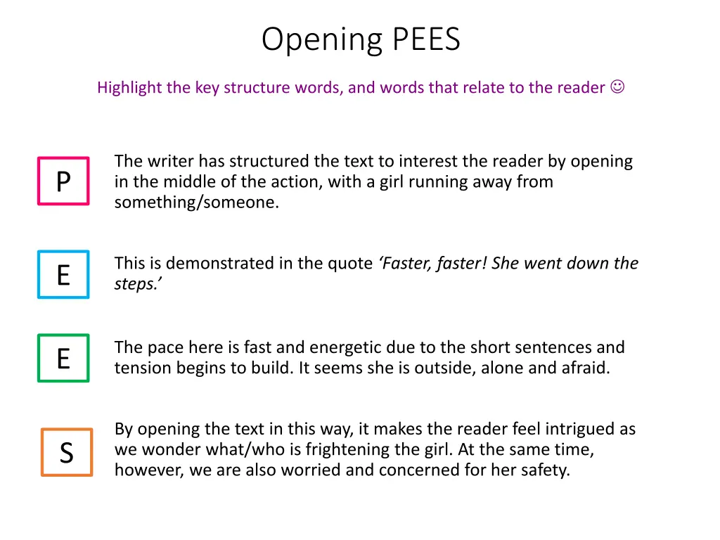 opening pees