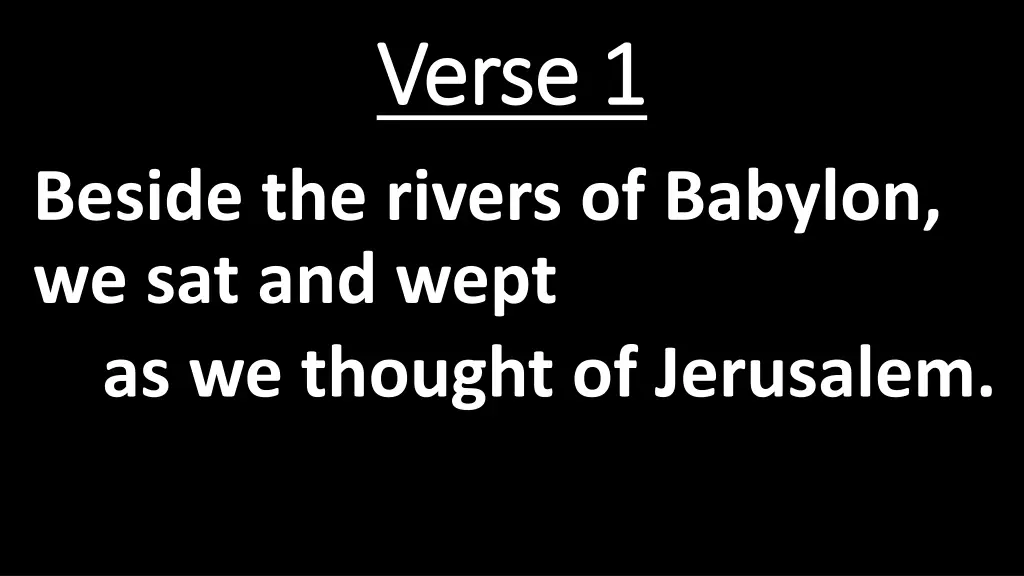 verse 1 verse 1