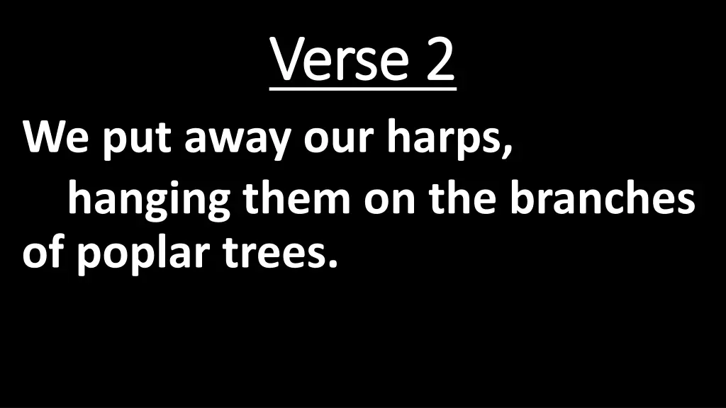 verse 2 verse 2